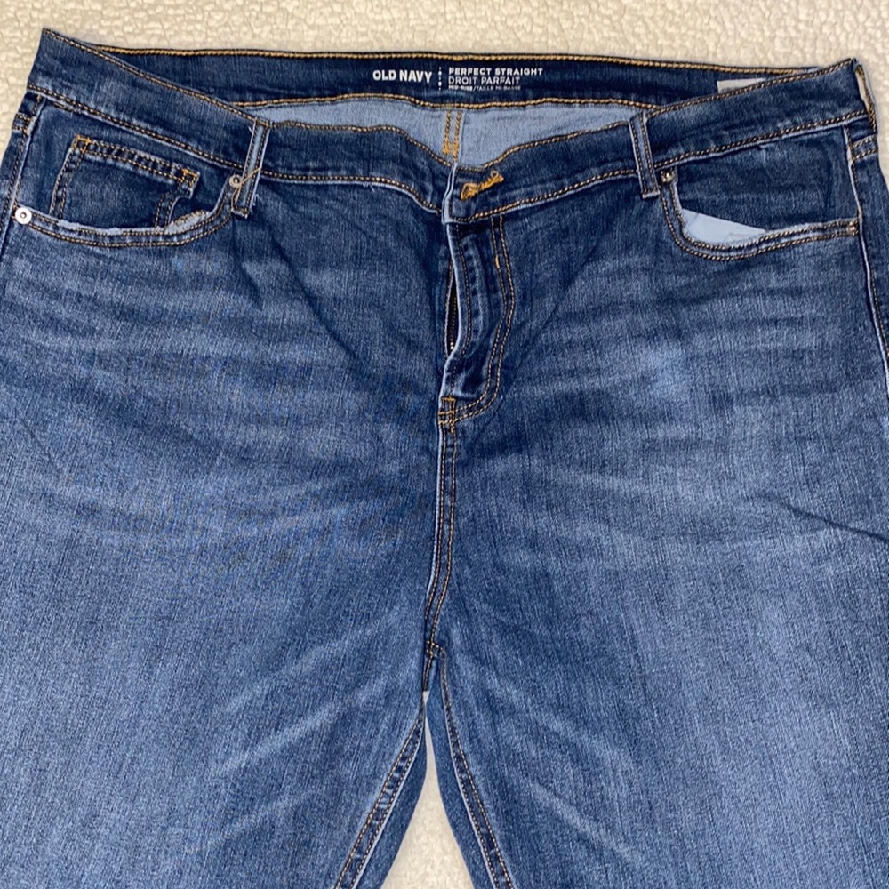 Mid Rise Straight Leg Jeans